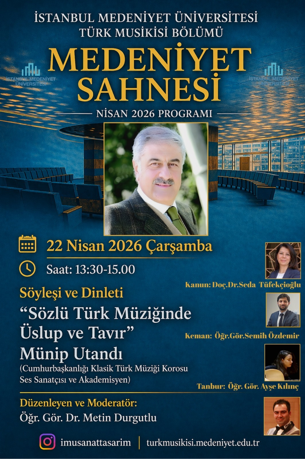 Söyleşi ve Dinleti "Sözlü Türk Müziğinde Üslup ve Tavır" afişi