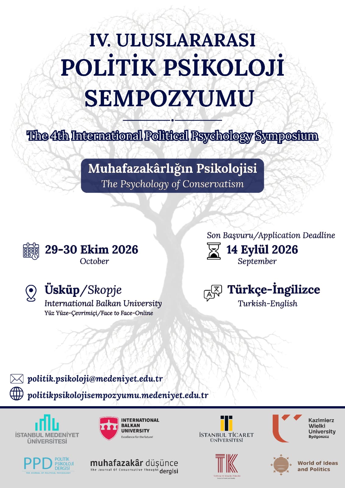IV. Uluslararası Politik Psikoloji Sempozyumu afişi