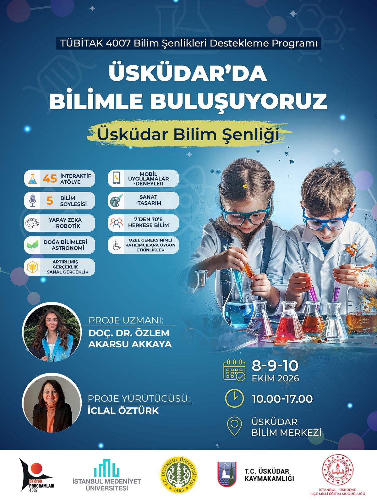 Üsküdar’da Bilimle Buluşuyoruz: Üsküdar Bilim Şenliği afişi