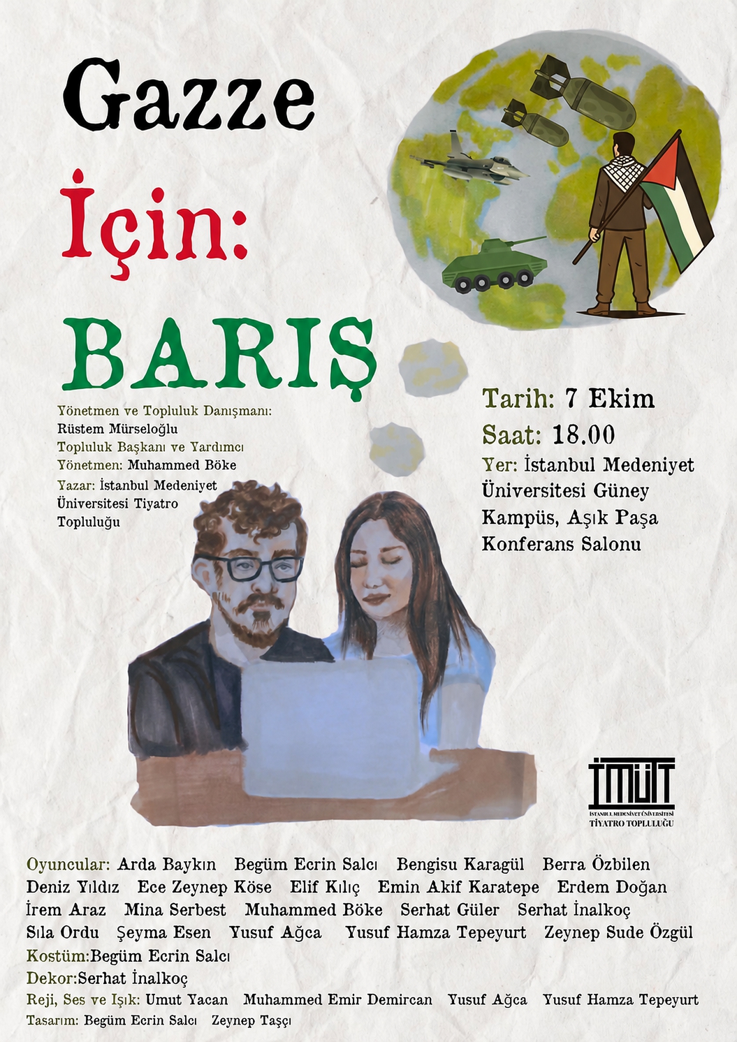 Gazze İçin: BARIŞ afişi