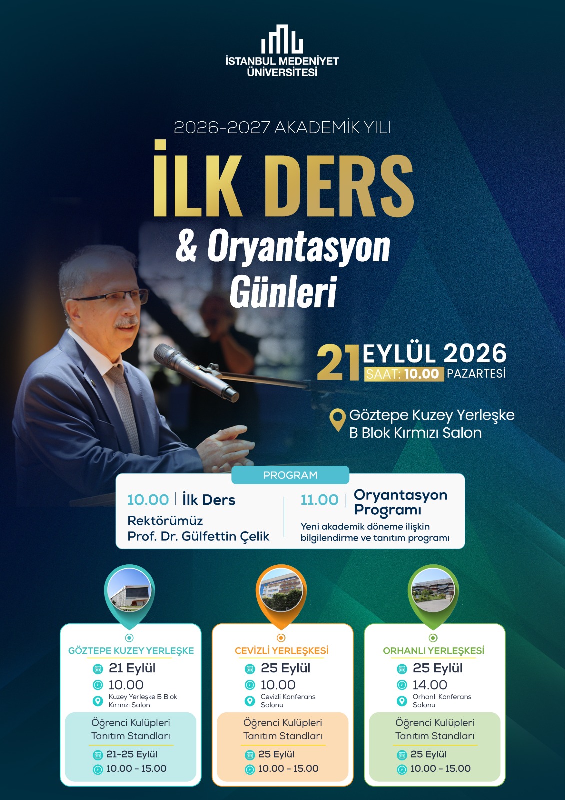 2026-2027 Akademik Yılı İlk Ders & Oryantasyon Günleri afişi