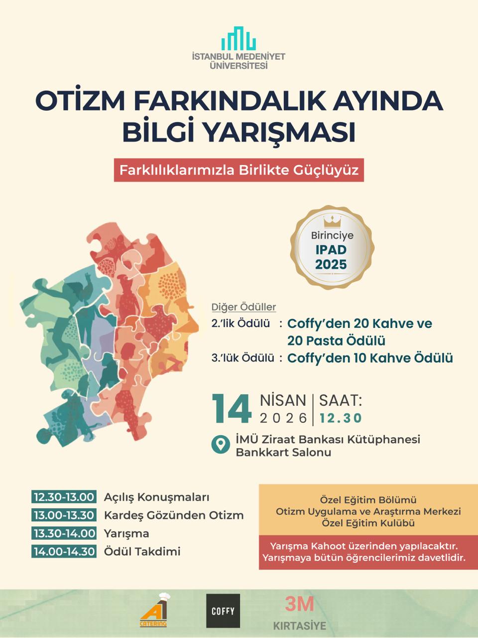 Otizm Farkındalık Ayında Bilgi Yarışması afişi