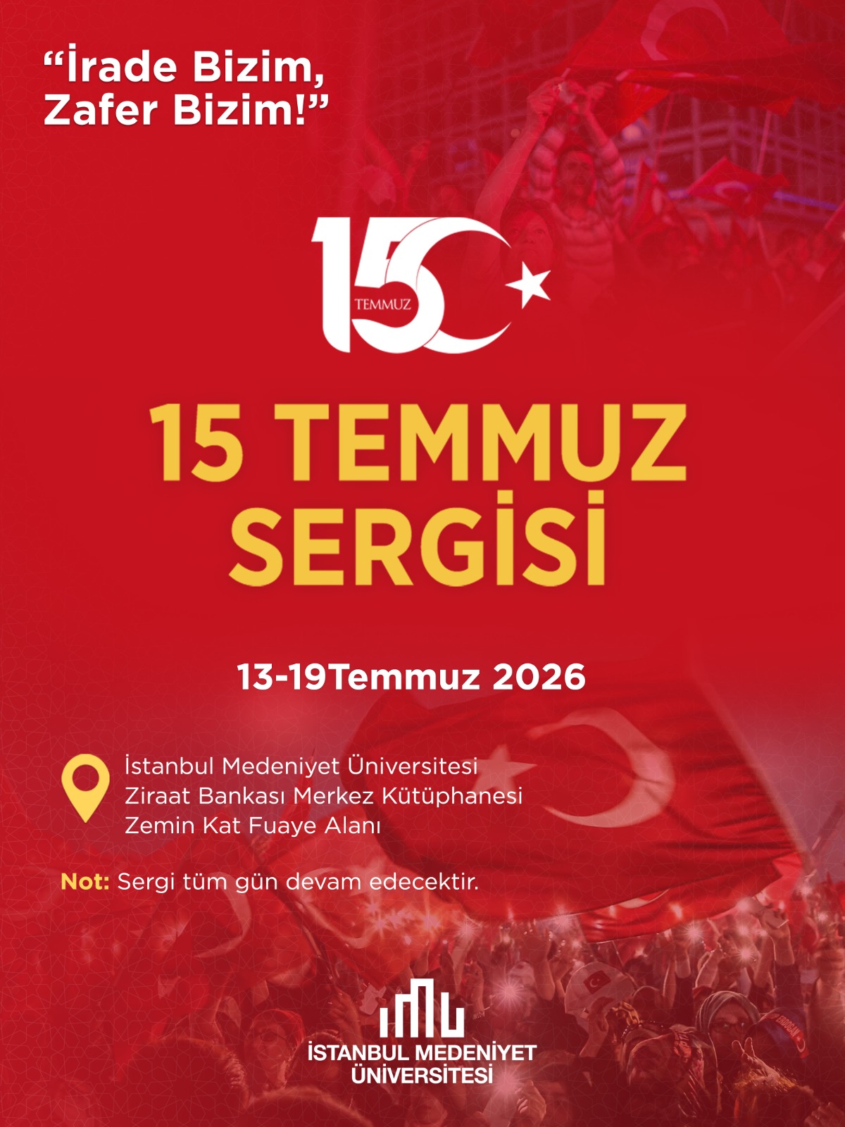 15 Temmuz Demokrasi ve Millî Birlik Günü Sergisi afişi