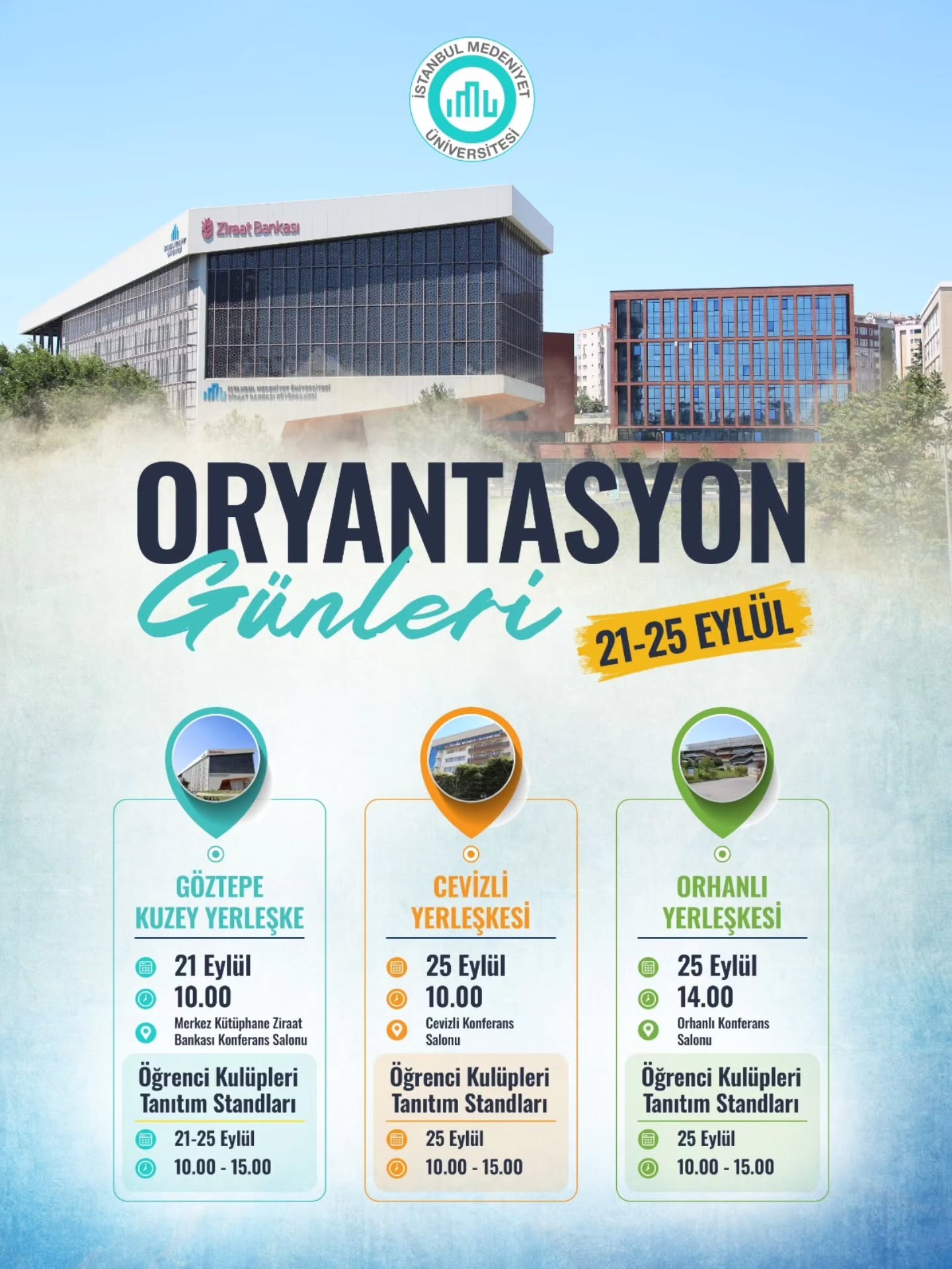 İstanbul Medeniyet Üniversitesi Oryantasyon Günleri afişi