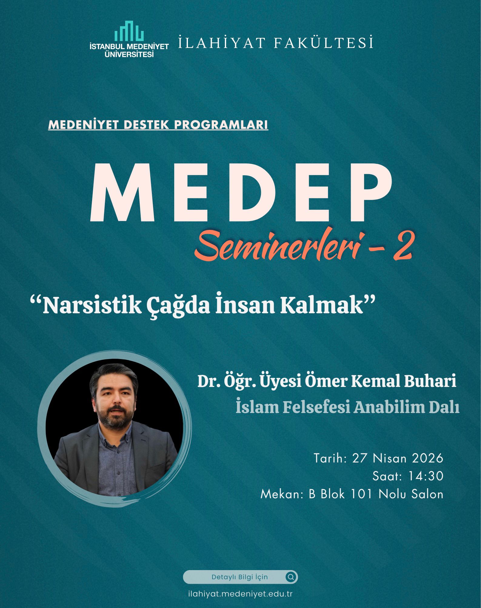 MEDEP Semineri: Narsistik Çağda İnsan Kalmak afişi